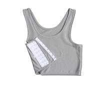 BaronHong Breathable Flat Compression Binder per Tomboy Trans Lesbian (Grigio, 4XL)