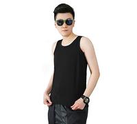 BaronHong Busto Binder Cotone Forte Elatic Band Tank Top Shapewear per Tomboy Trans Lesbica Nero S