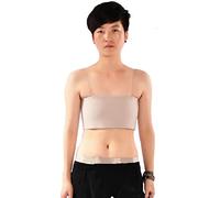 BaronHong Cosplay Donne Trans Lesbiche Tomboy Elastico Senza Spalline Superiore Cassa Raccoglitore del Seno Wrap (Grey, S)