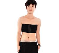 BaronHong Cosplay Donne Trans Lesbiche Tomboy Elastico Senza Spalline Superiore Cassa Raccoglitore del Seno Wrap (Black, XL)
