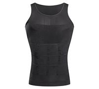 BaronHong Gynecomastia Compression Shirt Vest per Nascondere Man Boobs Moobs Dimagrendo Shapewear Mensola appiattisce Tutto l'addome (Grigio, M)