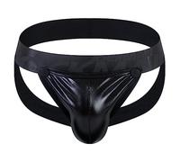 BaronHong Jockstrap Athletic Supporters con parte anteriore staccabile Uomo Sospensione Strap Intimo Maschile, Nero , L