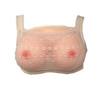 BaronHong Reggiseno Senza Fili Tette finte Masturbia Crossdresser al Seno in Silicone; Sexy Scollo a V See Through (Nudo, 70)