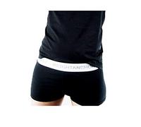 BaronHong Slip a Doppio Strato in Cotone per Bambini con Boxer per Tomboy Trans Lesbian (Nero, XL)