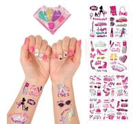 BaronHong Tatuaggi temporanei "Pink Princess" per ragazze, bambini e donne, feste a tema "Movie Cowgirl", riempitivi sacchetti per feste (E051, confezione da 10 pezzi, M)