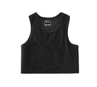 BaronHong Tomboy Maglia Traspirante Robusto Pullover Elastico Pettorale Canotta Maschile(Nero,2XL)