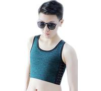 BaronHong Tomboy Trans Cotton Cotton Binder Binder Plus Size Canotta Corta con più Forte Banda Elastica (ArmyGreen, M)