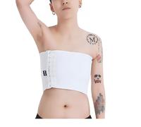 BaronHong Tomboy Trans Lesbian senza spalline Large Size Binder Top con cinturino elastico 20 CM (bianco, 6XL)
