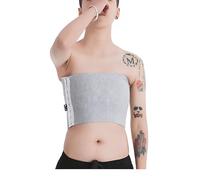 BaronHong Tomboy Trans Lesbian Senza Spalline Plus Size Petto Binder Top con 20 Banda Elastica CM (Grigio, L)