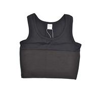 BaronHong Tomboy Trans Lesbian Swim Chest Binder Corsetto Corto Canotta Pull On Closure (Nero, M)
