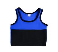 BaronHong Tomboy Trans Lesbian Swim petto Corsetto Corsetto Corto Canottiera Pull On Closure, Blu, S