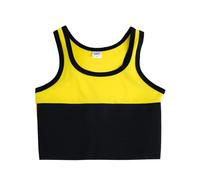 BaronHong Tomboy Trans Lesbian Swim petto Corsetto Corsetto Corto Canottiera Pull On Closure, giallo., 3XL
