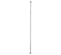 Baroni Home Asta telescopica per tenda doccia, Asta tenda a pressione, Bastone per tenda senza perforazione regolabile in lunghezza da 75 a 125 cm, Cromato