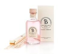 BARONI HOME Diffusore di Oli Essenziali Per Ambienti, Diffusore di Fragranze a Bastoncini,100% Naturale MADE IN ITALY 500 ml, Charme Ambrato