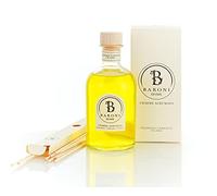 BARONI HOME Diffusore di Oli Essenziali Per Ambienti, Diffusore di Fragranze a Bastoncini,100% Naturale MADE IN ITALY 250 ml, Charme Agrumato