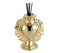 Baroni Home Diffusore per Ambienti, Profumatore con bastoncini in Ceramica, (Ex Voto Oro)