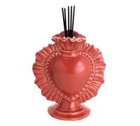 Baroni Home Diffusore per Ambienti, Profumatore con bastoncini in Ceramica, (Ex Voto Rosso)