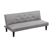 Baroni Home Divano Letto in Tessuto 3 Posti Trasformabile in Letto Imbottito, Divano Reclinabile con Gambe in Plastica da Salotto, Camera degli Ospiti, Apertura 93 cm, 167x70x77 cm, Grigio