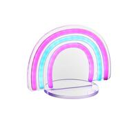 Baroni Home Lampada Arcobaleno, Lampada LED Decorativa Effetto Neon, Luce da Tavolo Rosa e Celeste con Cavo USB 1,8m, Perfetta per Soggiorno, Cameretta e Atmosfera 16x10x12 cm