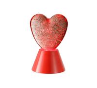 Baroni Home Lampada da Tavolo LED - Design Decorativo con Effetto Magico, Lampada Lava, USB o a Batterie, Lampada Notturna Colorata per Camera da Letto, Soggiorno, Cuore 11x11x16 cm