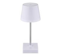 Baroni Home Lampada da Tavolo Luce LED, 3 Intensità di Luce, Controllo Touch, Dimmabile, Portatile, Senza Fili, Cavetto di Ricarica Incluso, 11x11x26 cm (Bianco, 1 pezzo)