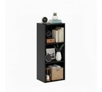 Baroni Home Libreria a Cubi Componibile, Scaffale Modulare 3 Ripiani Multiuso per Soggiorno, Camera e Ingresso, Design Moderno, Montaggio Semplice (Nera 3 Ripiani)