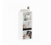 Baroni Home Libreria a Cubi Componibile, Scaffale Modulare Bianco a 3 Ripiani per Soggiorno, Camera e Ingresso, Design Moderno, Montaggio Semplice, 24x31x80cm
