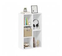 Baroni Home Libreria a Cubi Componibile, Scaffale Modulare Bianco a 5 Scomparti, Mobile Multiuso per Soggiorno, Camera e Ingresso, Design Moderno, Montaggio Semplice, 24x50x80cm