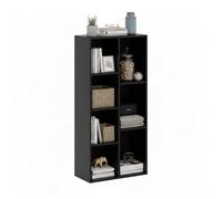 Baroni Home Libreria a Cubi Componibile, Scaffale Modulare Multiuso per Soggiorno, Camera e Ingresso, Design Moderno, Montaggio Semplice (Nera 7 Cubi)