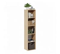 Baroni Home Libreria a Cubi Componibile, Scaffale Modulare Multiuso per Soggiorno, Camera e Ingresso, Design Moderno, Montaggio Semplice, Naturale 5 Ripiani, 24x31x132cm