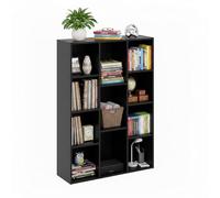 Baroni Home Libreria a Cubi Componibile, Scaffale Modulare Nero a 11 Scomparti, Mobile Multiuso per Soggiorno, Camera e Ingresso, Design Moderno, Montaggio Semplice, 24x74x106cm