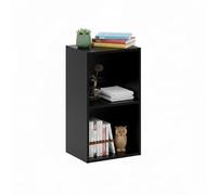 Baroni Home Libreria a Cubi Componibile, Scaffale Modulare Nero a 2 Ripiani, Mobile Multiuso per Soggiorno, Camera e Ingresso, Design Moderno, Montaggio Semplice, 24x31x54cm