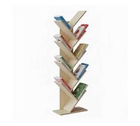Baroni Home Libreria ad Albero Salvaspazio a 8 Ripiani Scaffale Portalibri Verticale da Terra per Soggiorno, Studio e Cameretta, 20x40x127 cm Naturale