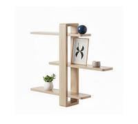 Baroni Home Mensola a 3 Ripiani Scorrevoli, Scaffale Compatto in MDF, Organizzatore Salvaspazio per Bagno, Cucina e Casa, Montaggio Facile, 50x16x58 cm Naturale