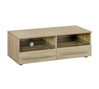 Baroni Home Mobile per Tv con 2 Ripiani 2 Cassetti, Foro per Passaggio Cavi in MDF, Consolle Porta TV per Camera da Letto, Salotto, Cucina, Natural, 100x45x35 cm