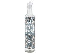 Baroni Home Oliera in Vetro Stampato da Tavola con Tappo Salvagoccia Noto Made in Italy 500 Ml