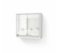 Baroni Home Pensile Bagno con Specchio e 2 Ante, Armadietto da Parete Ante a Spe