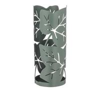Baroni Home Portabicchieri Decorativo in Metallo con Motivo Foglia, Design Moderno per Tavola e Cucina, Contenitore per Bicchieri, Linea Edera, 8x8x20 cm