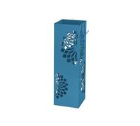 Baroni Home Portaombrelli Design Moderno Porta Ombrelli in Metallo Blu con Mandala 2 Gancini e Vaschetta Scolapioggia Rimovibile 16X16X49 cm
