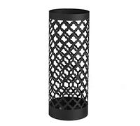 Baroni Home Portaombrelli Design Moderno Porta Ombrelli in Metallo Classic Nero e con 2 Gancini e Vaschetta Scolapioggia Rimovibile 19X19X49 cm (Nero)