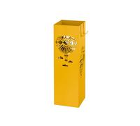 Baroni Home Portaombrelli Design Moderno Porta Ombrelli in Metallo con Mongolfiere 2 Gancini e Vaschetta Scolapioggia Rimovibile 16X16X49 cm (Giallo)
