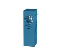 Baroni Home Portaombrelli Design Moderno Porta Ombrelli in Metallo con Mongolfiere 2 Gancini e Vaschetta Scolapioggia Rimovibile 16X16X49 cm (Blu)