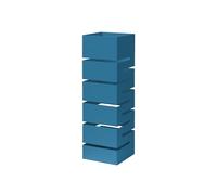 Baroni Home Portaombrelli Design Moderno Porta Ombrelli in Metallo Geometrico con 2 Gancini e Vaschetta Scolapioggia Rimovibile 15,5x15,5x49 cm (Blu)