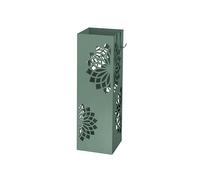 Baroni Home Portaombrelli Design Verde Moderno Porta Ombrelli in Metallo con Mandala 2 Gancini e Vaschetta Scolapioggia Rimovibile 16X16X49 cm