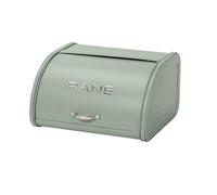 Baroni Home Portapane in Metallo con Coperchio con Maniglia, Design Moderno per Tavola e Cucina, Linea Salvia, 30x26x17 cm