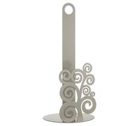 Baroni Home Portascottex in Metallo decorato, Design Moderno per Tavola e Cucina, Porta rorolo carta da cucina Linea Ricciolo, 15x15x33cm