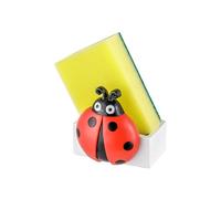 Baroni Home PortaSpugna Cucina Lavello, Porta Spugna Lavandino Cucina, Spugna Lavapiatti Inclusa, Coccinella, 8x6x12cm