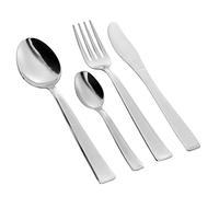 Baroni Home Posate 24 pezzi, Set di posate in acciaio inossidabile, Set posate 6 persone Made in Italy Argento, Classic