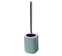 Baroni Home Scopino WC con Porta Scopino in Ceramica Style Modern, Accessori Bagno WC, Scovolino Water in Ceramica Resistente, 10,5x10,5x41 cm, Blu Avio