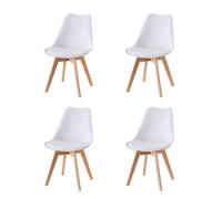 Baroni Home Sedia da Pranzo o Ufficio con Gambe in Legno, Sedia Ergonomica con C